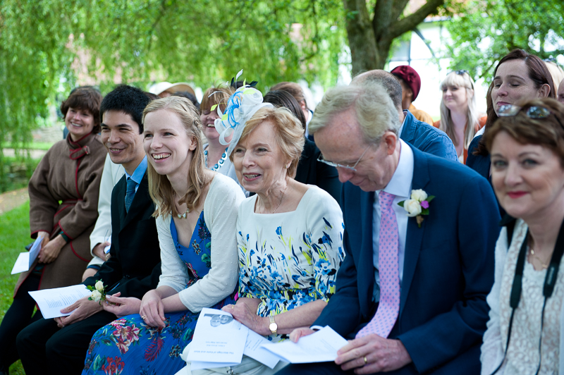 Guests at outdoors Humanist wedding