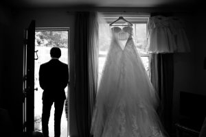 Father of the bride and wedding dress